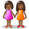 Two Women Holding Hands - Medium Black emoji on Samsung